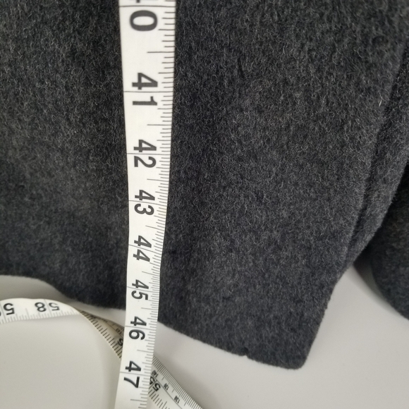 Preston & York Petites Dark Gray 100% Wool Double Breasted Long Coat Size 8P - Picture 8 of 16